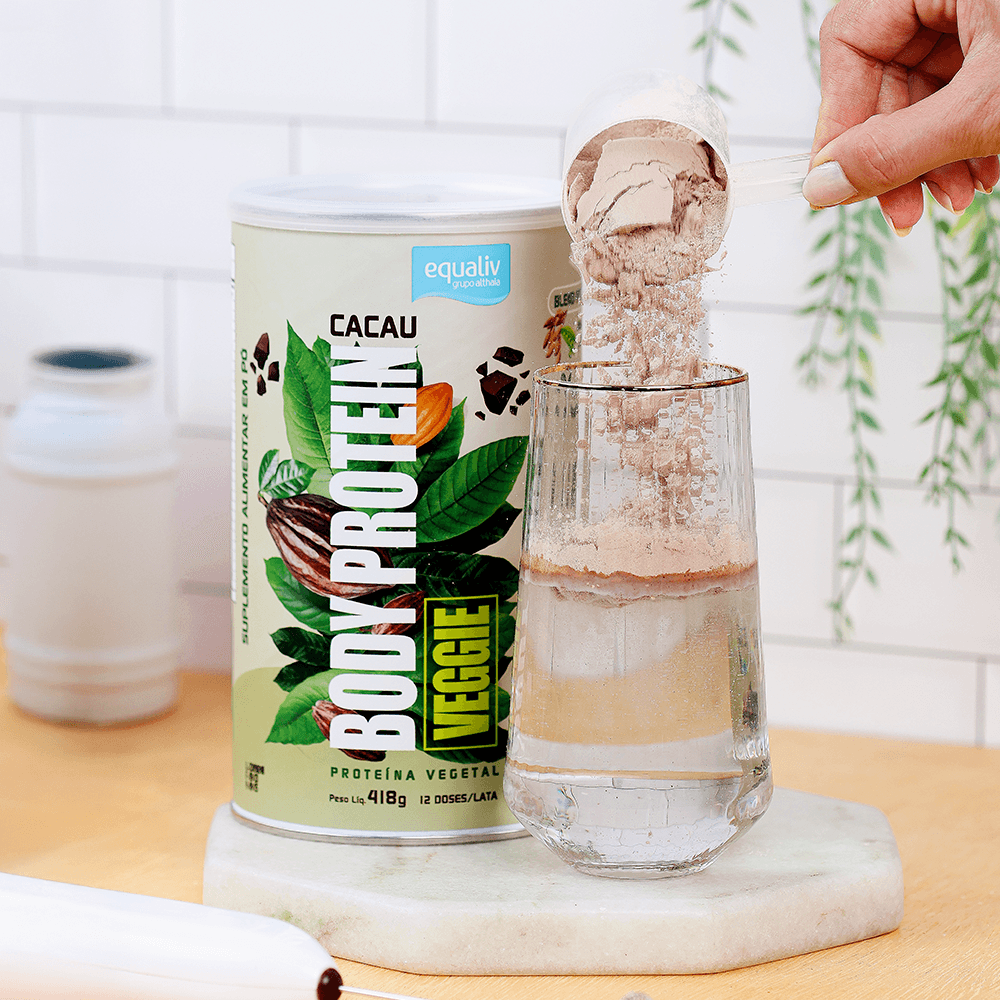 Veggie Body Whey Protein Cacau Equaliv 418G