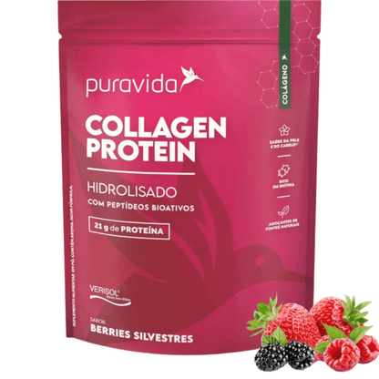 Colágeno Protein Hidrolisado Berries Silvestres Puravida 450G