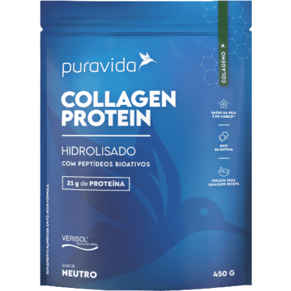 Colágeno Protein Hidrolisado Neutro Puravida 450G