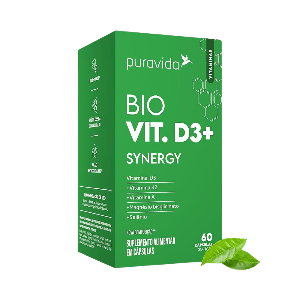 Vitamina D3 Synergy Puravida 60Caps
