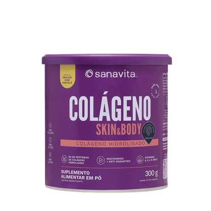 Colágeno Skin E Body Abacaxi Com Hortelã Sanavita 300G