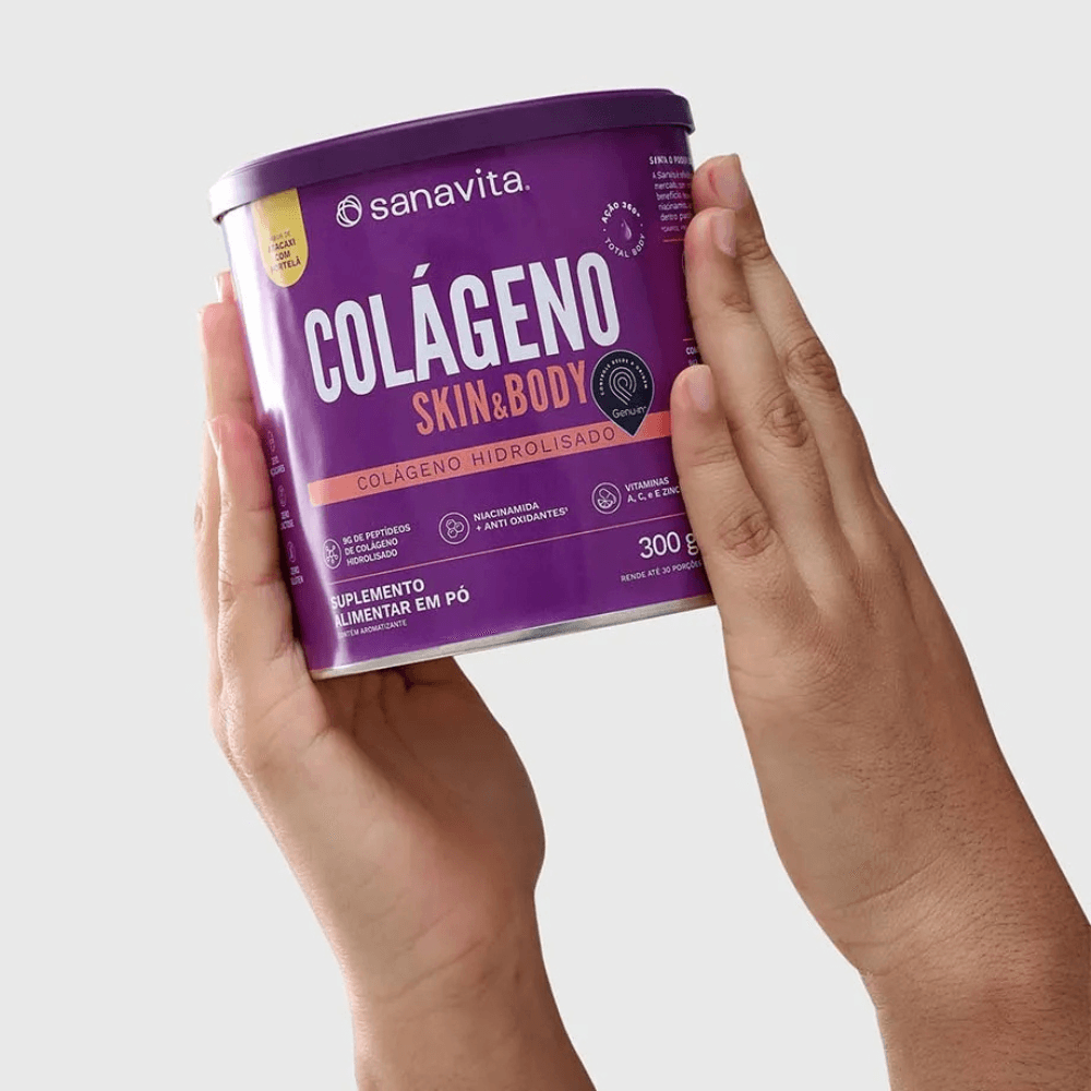 Colágeno Skin E Body Abacaxi Com Hortelã Sanavita 300G