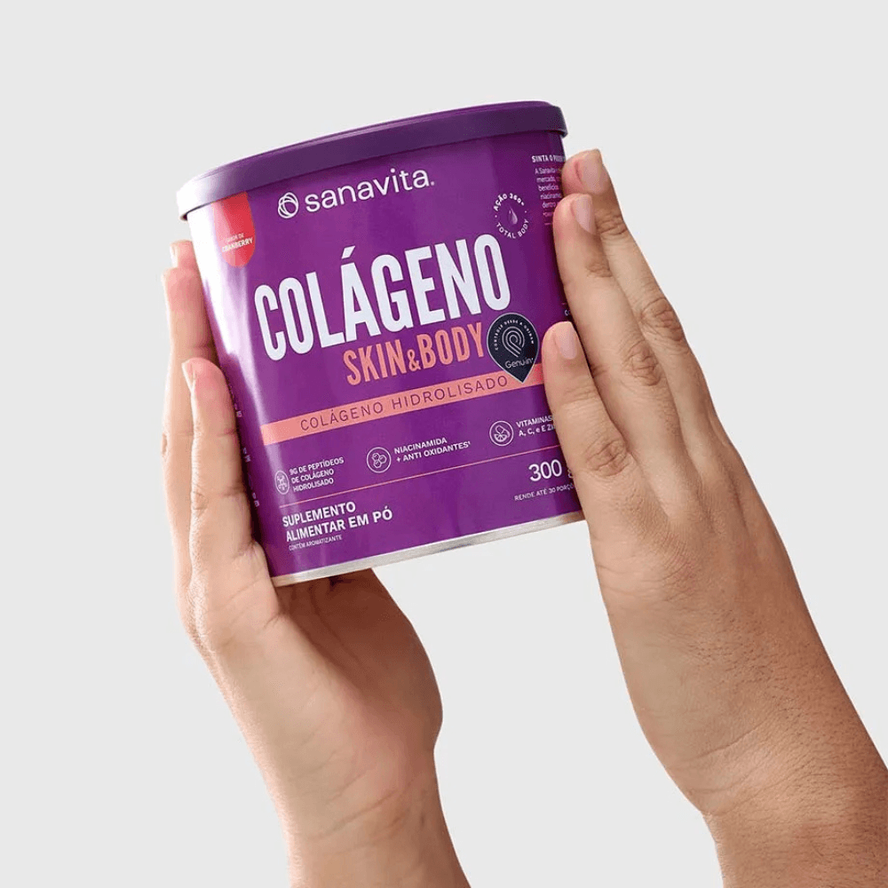 Colágeno Skin E Body Cranberry Sanavita 300G