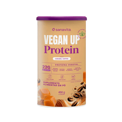 Suplemento Vegan Up Protein Caramel Coffee Sanavita 450G