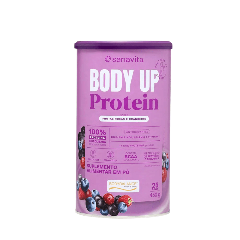Suplemento Body Up Protein Frutas Roxas E Cranberry Sanavita 450G