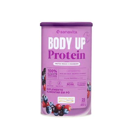 Suplemento Body Up Protein Frutas Roxas E Cranberry Sanavita 450G