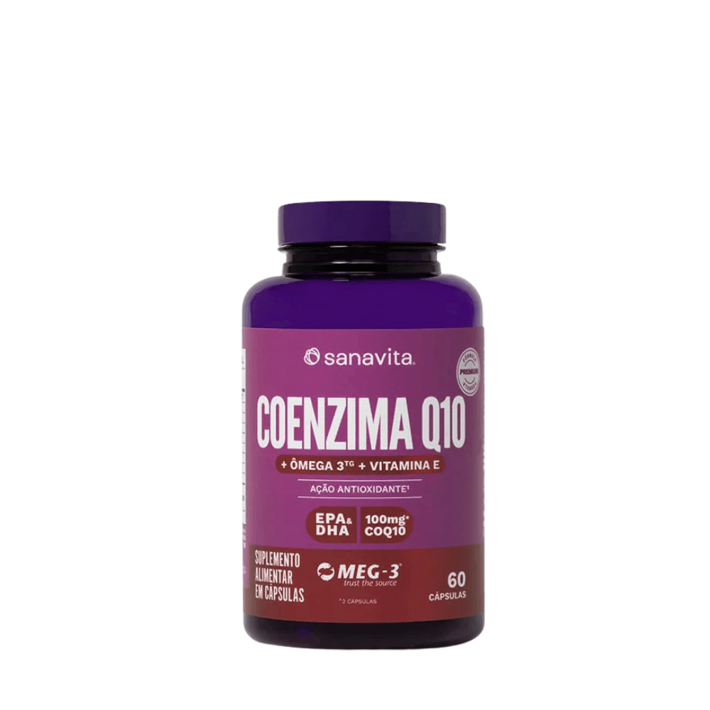 Coenzima Q10+ Ômega 3 Sanavita 60Caps