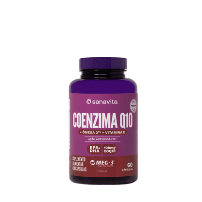 Coenzima Q10+ Ômega 3 Sanavita 60Caps