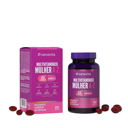 Multivitamínico Mulher A-Z Sanavita 60Caps
