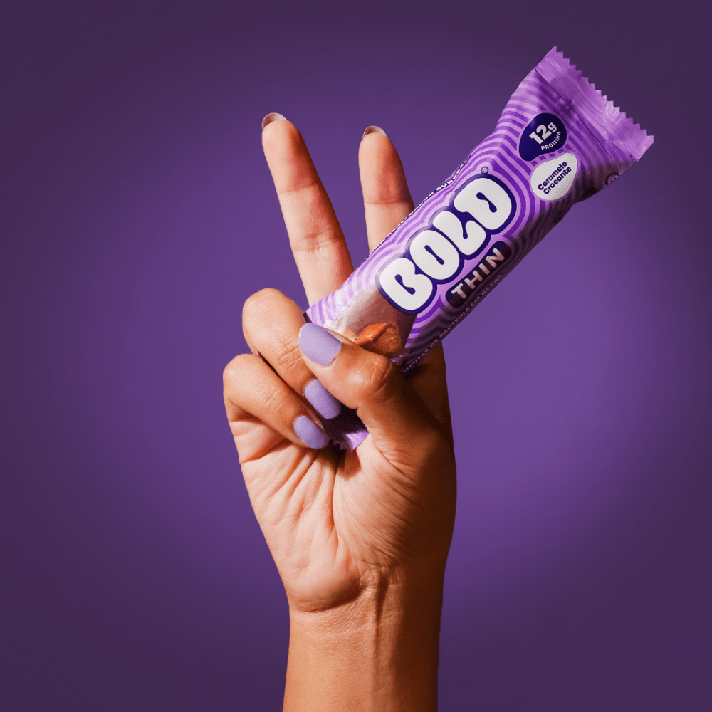 Barra De Proteína Thin Caramelo Crocante Bold 40G