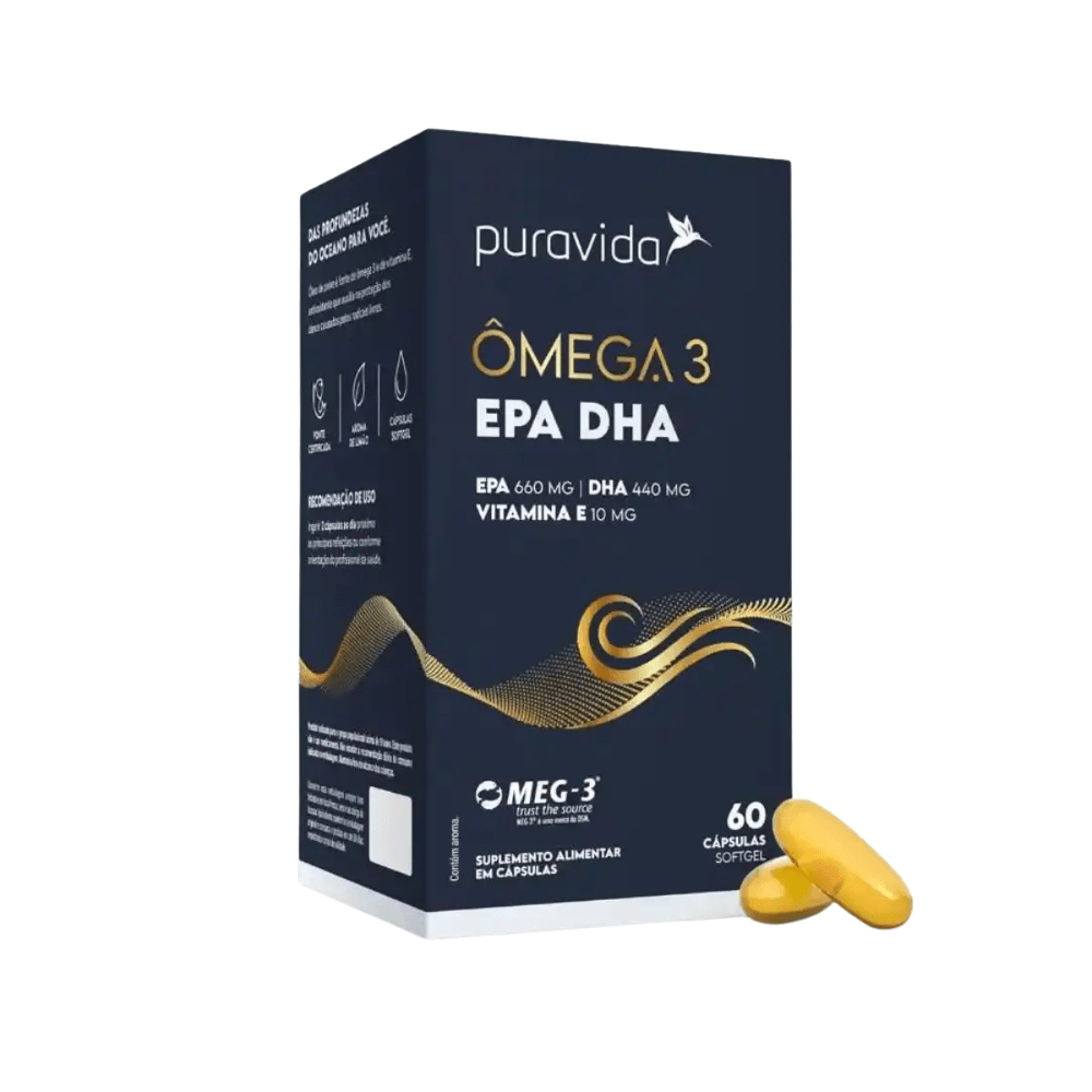 Ômega 3 Epa + Dha Puravida 60Caps