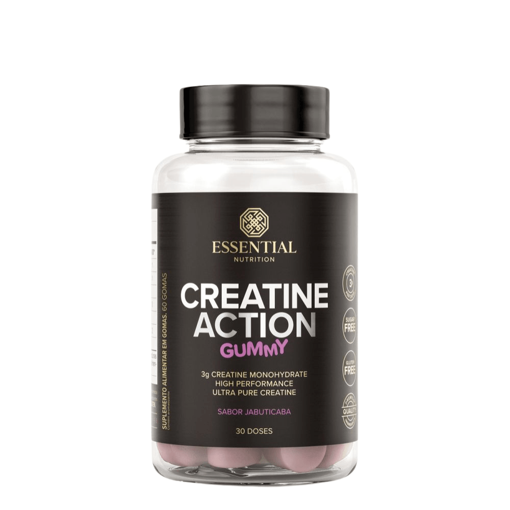 Creatina Action Gummy Jabuticaba Essential 60Caps