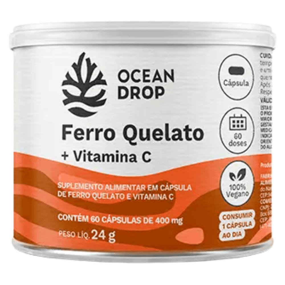 Multivitamínico Ferro Quelato E Vitamina C Ocean Drop 60Caps