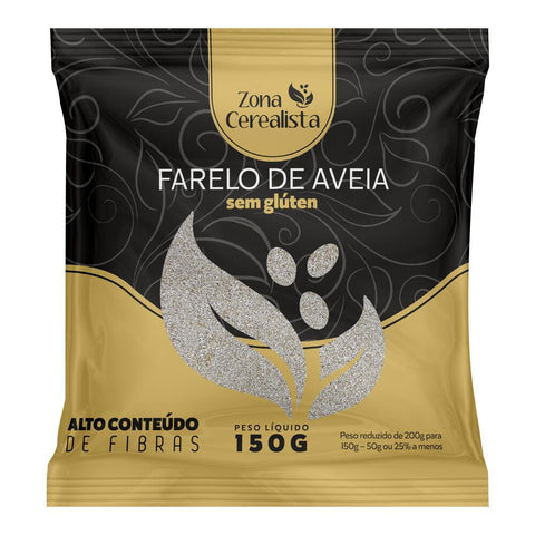Farelo de Aveia Sem Glúten Fino Zona Cerealista 150g