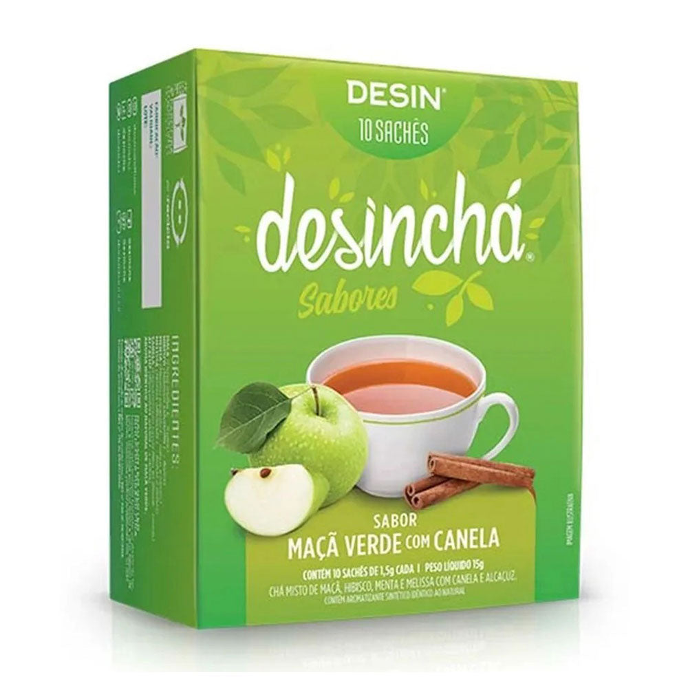 Desinchá Sabor Maçã Verde com Canela 10 Sachês