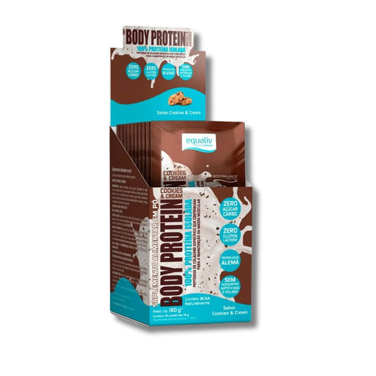 Body Protein Cookies & Cream Equaliv (10 sachês de 18g)