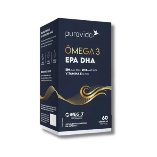 Ômega-3 EPA DHA Puravida 60 Caps