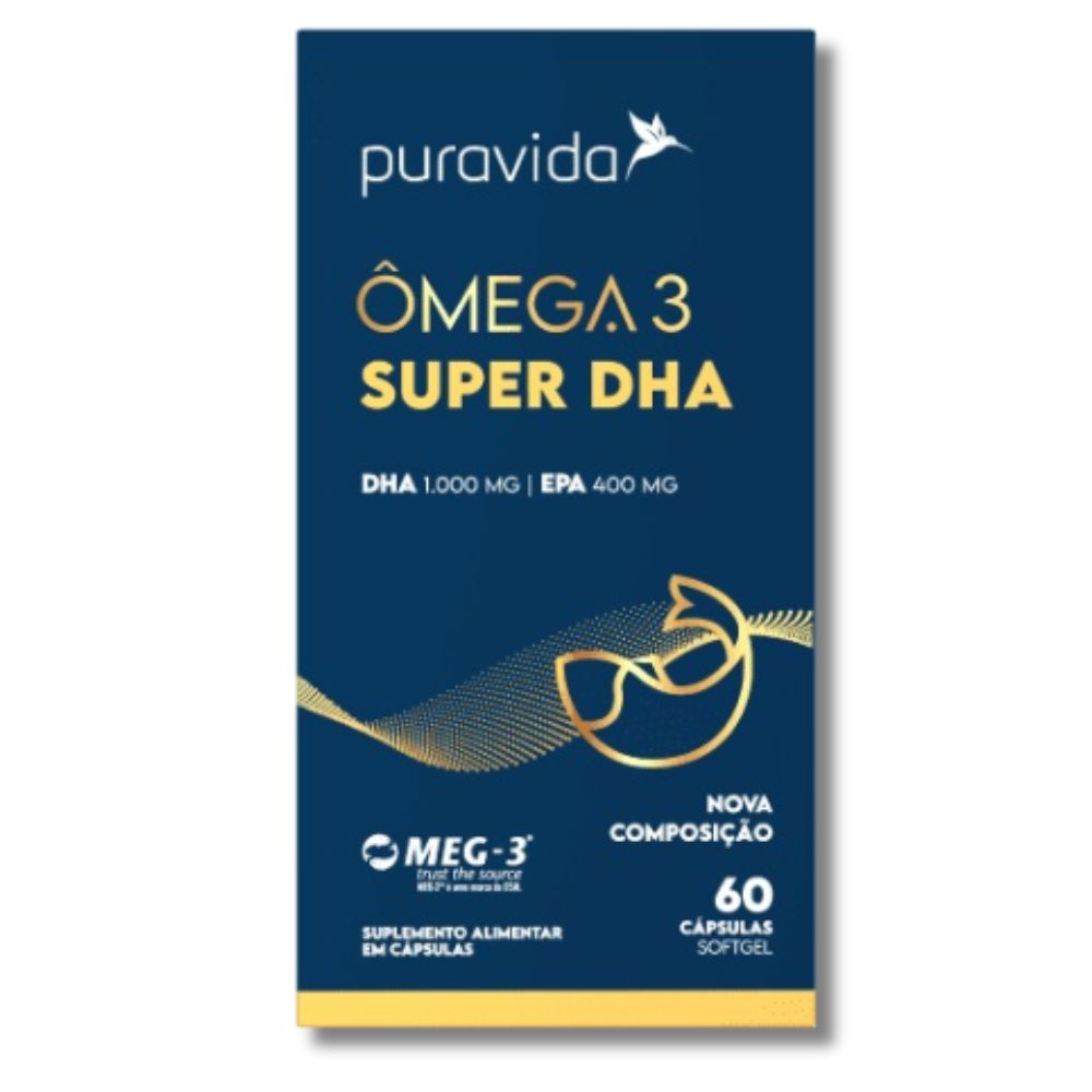 Ômega-3 Super DHA Puravida 60 Cap