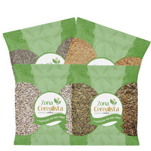 - Mix de Sementes: Chia, Linhaça, Girassol e Abóbora
- Combo de Sementes: Chia, Linhaça, Girassol e Abóbora
- Kit de Sementes (Chia, Linhaça, Girassol e Abóbora)
- Seleção de Sementes: Chia, Linhaça, Girassol e Abóbora
- Mix 4 Sementes: Chia, Linhaça, Gir