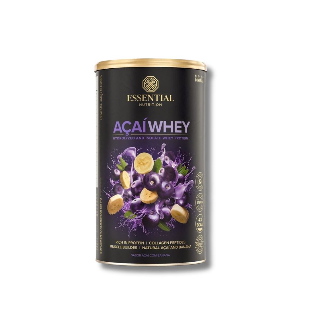 Here are some rewrites you can use:

- Essential Nutrition Whey Protein Açaí com Banana 360 g
- Whey Protein Açaí e Banana Essential Nutrition 360 g
- Whey Protein Sabor Açaí com Banana – Essential Nutrition 360 g
- Essential Nutrition Whey Açaí & Banana