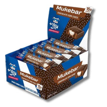 Barra de Proteína +Mu Mukebar Chocolate com Coco 60 g – Caixa com 12 unidades