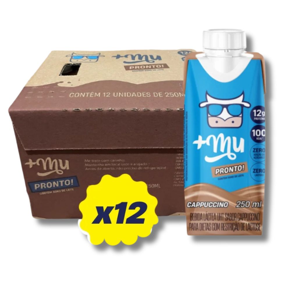 Bebida Láctea UHT Cappuccino Pronto +Mu (Cx c/12uni de 250ml)