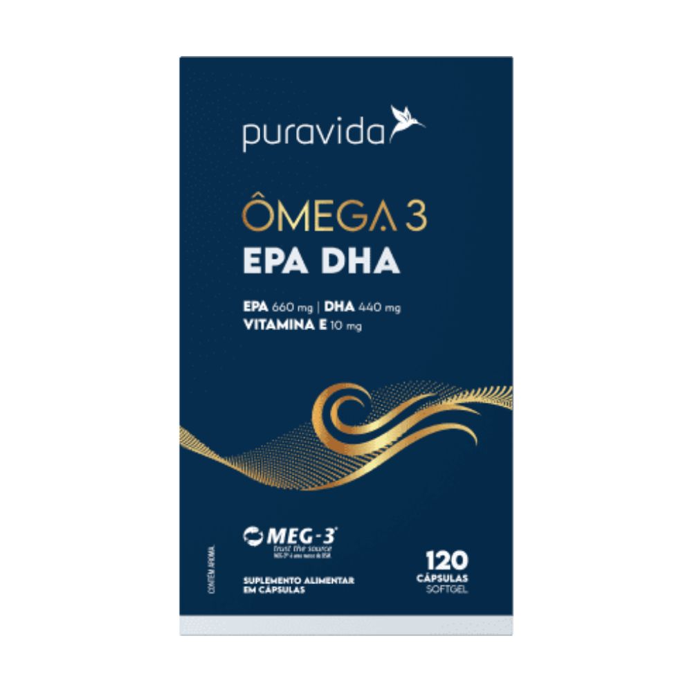 Ômega-3 EPA DHA Puravida 120 Caps