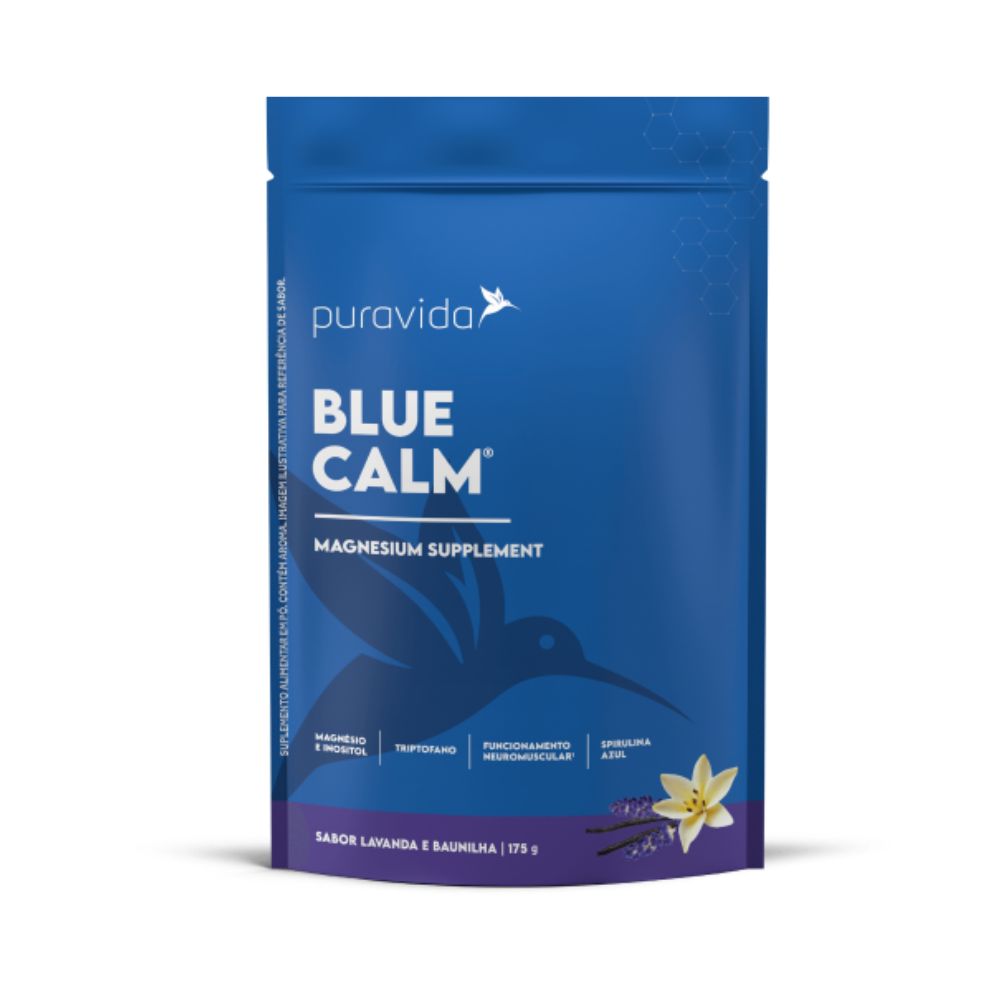 Blue Calm Magnésio Sabor Lavanda e Baunilha Puravida 175g