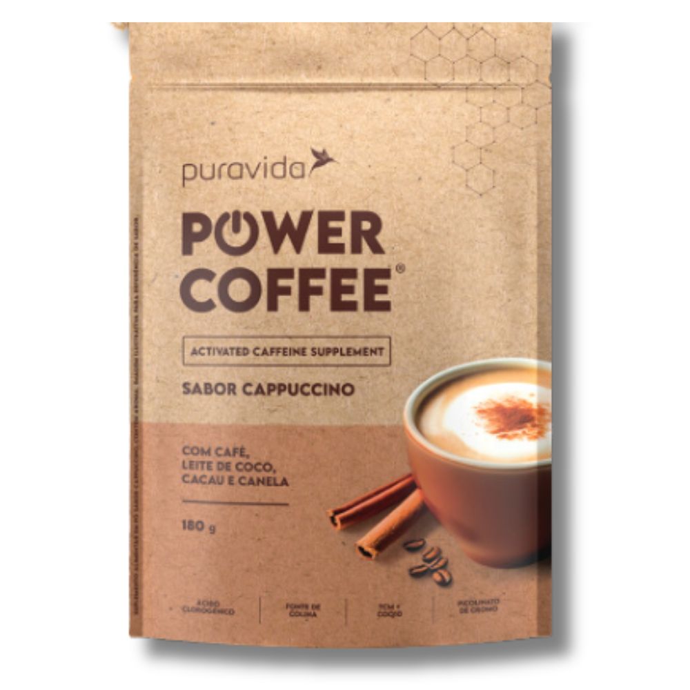 Power Coffee Sabor Cappuccino Puravida 180g