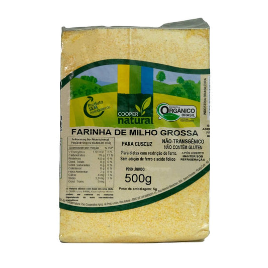 Farinha de Milho Grossa Orgânica Coopernatural 500g