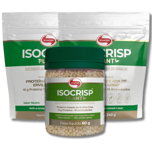 Combo Isocrisp Plant Vitafor 2un de 240g + 1un de 60g Grátis