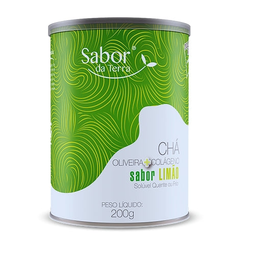 Chá de Oliveira Com Colágeno Limão Sabor da Terra 200g