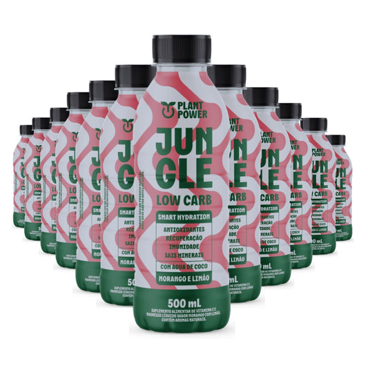 Isotônico Jungle Morango e Limão Plant Power (12un de 500ml)