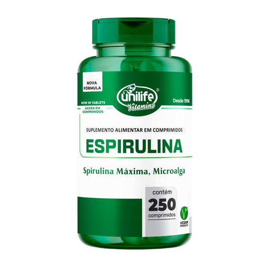 Espirulina Microalga Unilife 250 Cápsulas