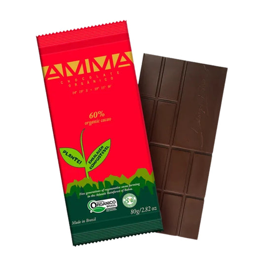 Chocolate Orgânico 60% Cacau AMMA 80g