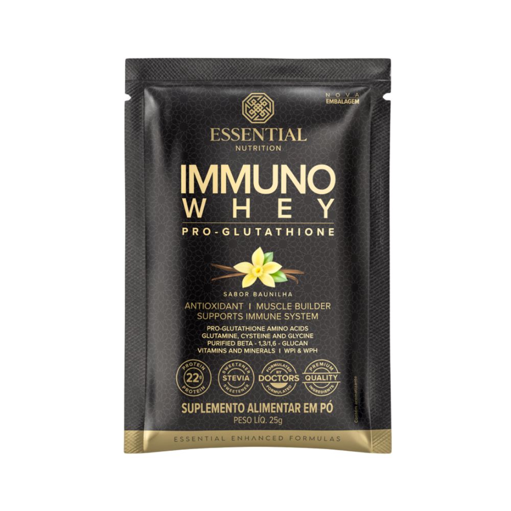Essential Nutrition Immuno Whey Sabor Baunilha, Sachê 25 g