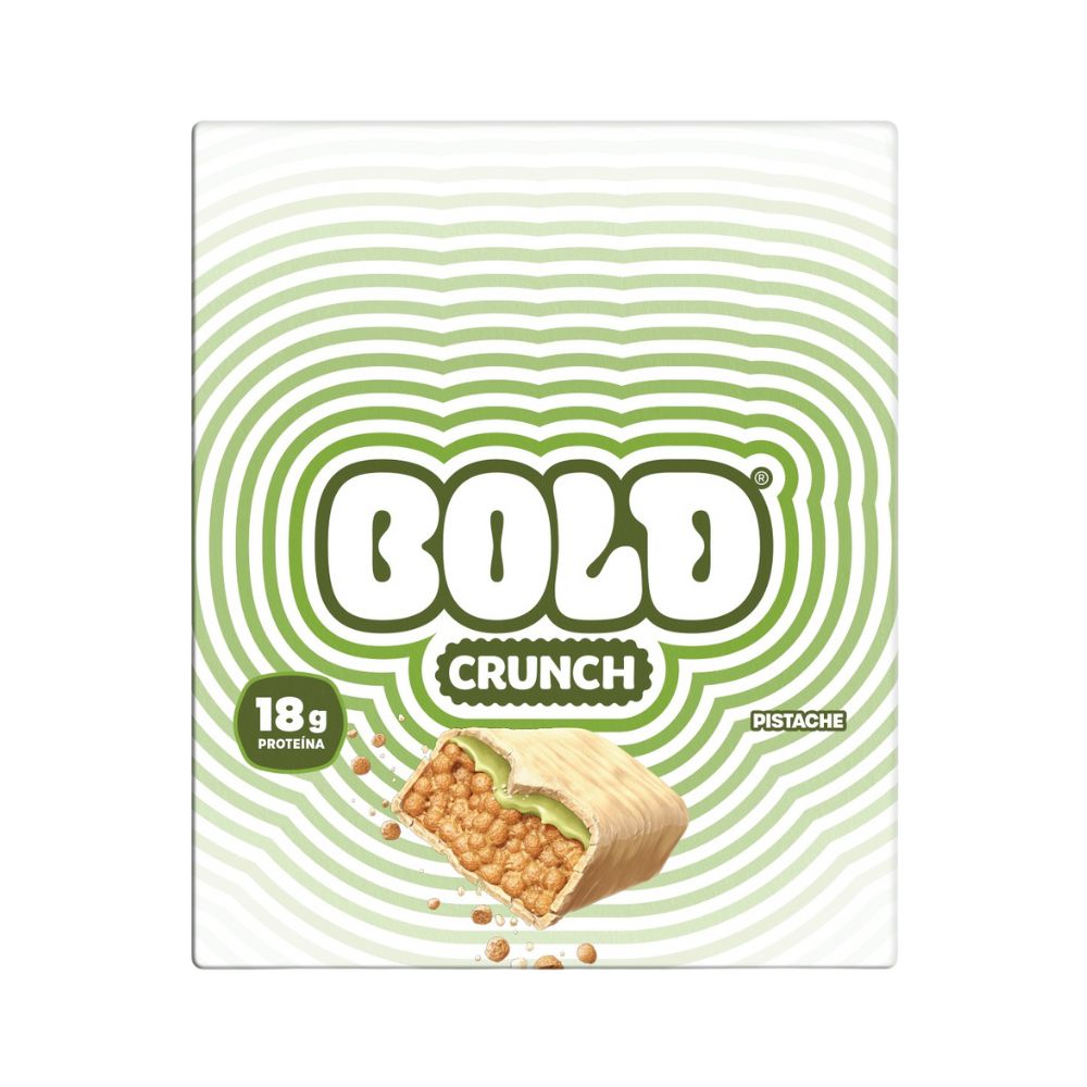 Barra de Proteína Bold Crunch Sabor Pistache - Caixa com 12 unidades de 60 g cada